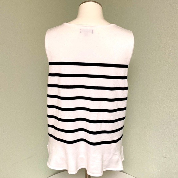 Who What Wear Black and White Rayon Dressy Tank Top Size S - Picture 3 of 6